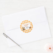 Pumpkin Baby shower, lokaal geteeld Ronde Sticker (Envelop)