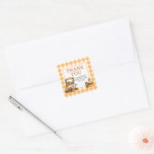 Pumpkin Baby shower, lokaal geteeld Vierkante Sticker (Envelop)