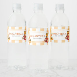 Pumpkin Baby shower, lokaal geteeld Waterfles Etiket