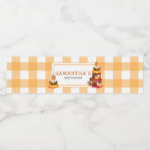 Pumpkin Baby shower, lokaal geteeld Waterfles Etiket (Enkel label)