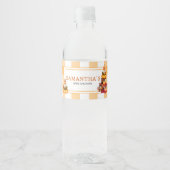 Pumpkin Baby shower, lokaal geteeld Waterfles Etiket (Voorkant)