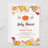 Pumpkin baby shower nodigde Herfst herfst Kaart (Voorkant)