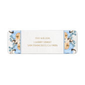 Pumpkin baby shower retour adreslabel etiket (Voorkant)