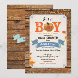 Pumpkin-baby shower, rustig, lantaarnhout kaart