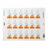 Pumpkin Baby shower Spread Love Not Germs Etiket (Full Sheet)