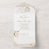 Pumpkin Baby shower Uitnodiging & Advice Card (Binnen)