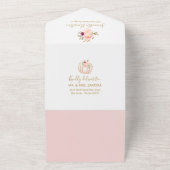 Pumpkin Baby shower Uitnodiging & Advice Card (Buitenkant)