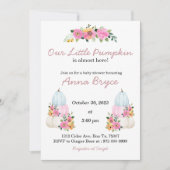 Pumpkin-Baby shower-uitnodiging Kaart (Voorkant)