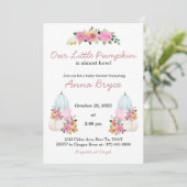 Pumpkin-Baby shower-uitnodiging Kaart (Staand voorkant)