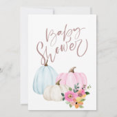 Pumpkin-Baby shower-uitnodiging Kaart (Achterkant)
