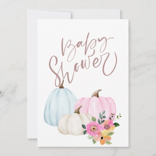 Pumpkin-Baby shower-uitnodiging Kaart (Achterkant)