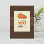 Pumpkin-Baby shower-uitnodiging Kaart (Staand voorkant)