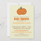 Pumpkin-Baby shower-uitnodiging Kaart (Achterkant)