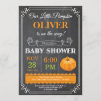 Pumpkin-Baby shower-uitnodiging