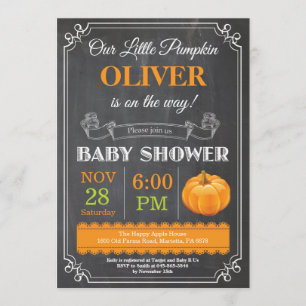 Pumpkin-Baby shower-uitnodiging Kaart