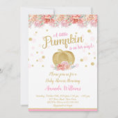 Pumpkin-Baby shower-uitnodiging Kaart (Voorkant)