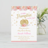 Pumpkin-Baby shower-uitnodiging Kaart (Staand voorkant)
