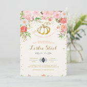 Pumpkin-Baby shower-uitnodiging Kaart (Staand voorkant)