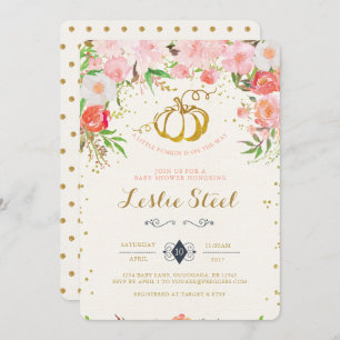 Pumpkin-Baby shower-uitnodiging Kaart