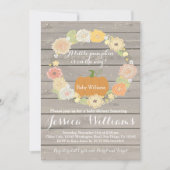 Pumpkin-Baby shower-uitnodiging Kaart (Voorkant)