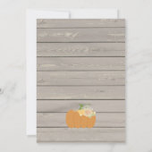 Pumpkin-Baby shower-uitnodiging Kaart (Achterkant)