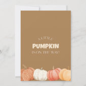 Pumpkin-Baby shower-uitnodiging Kaart (Achterkant)