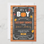 Pumpkin-Baby shower-uitnodiging Kaart (Voorkant)