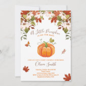 Pumpkin-Baby shower-uitnodiging najaar Herfst neut Kaart (Voorkant)