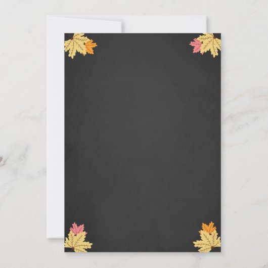 Pumpkin-Baby shower-uitnodiging najaar Herfst roze Kaart (Achterkant)