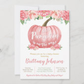 Pumpkin-Baby shower-uitnodiging | Roze Kaart (Voorkant)