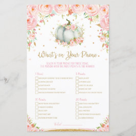 Pumpkin-Baby shower Wat is er op je telefoonspel?