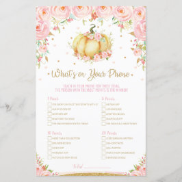 Pumpkin-Baby shower Wat is er op je telefoonspel?