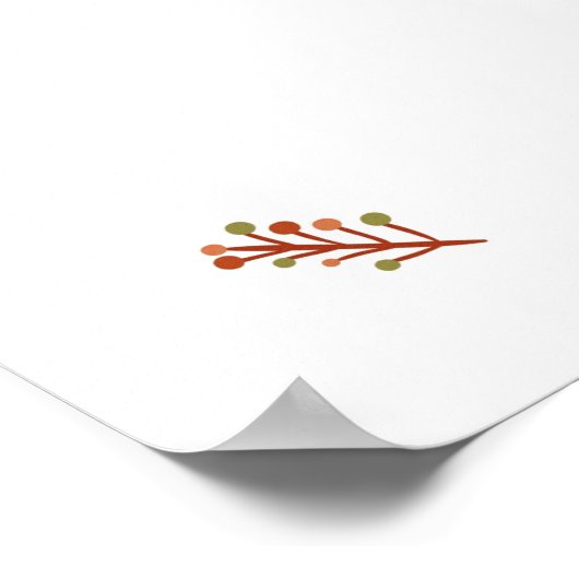 Pumpkin Baby shower Welkom Sign Herfst in Love Gol Poster (Hoek)