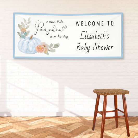 Pumpkin Baby Shower Welkom Spandoek