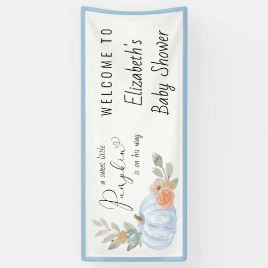 Pumpkin Baby Shower Welkom Spandoek (Verticaal)