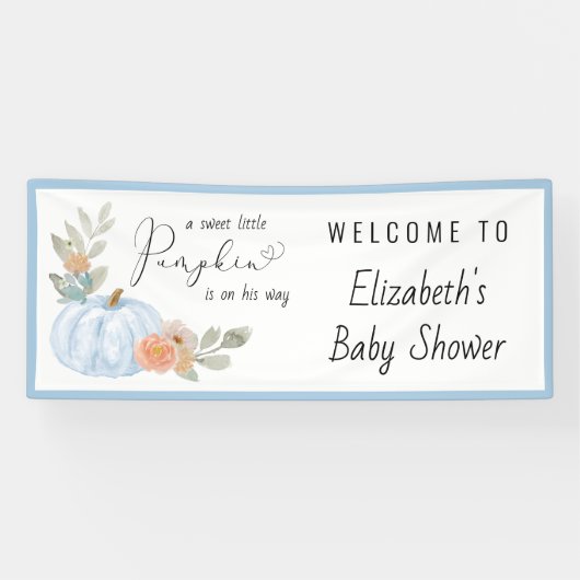 Pumpkin Baby Shower Welkom Spandoek (Horizontaal)