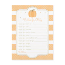 Pumpkin Baby shower Wishes voor Baby