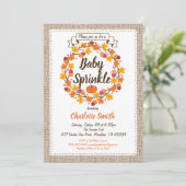 Pumpkin baby sprinkle-buidelhaar kaart (Staand voorkant)