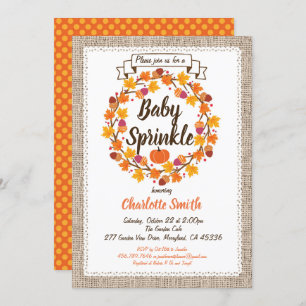 Pumpkin baby sprinkle-buidelhaar kaart