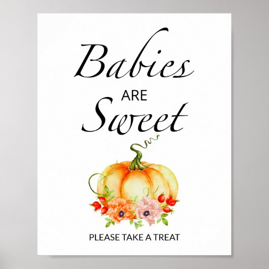 Pumpkin Baby's zijn lief voor een traktatie Poster (Voorkant)