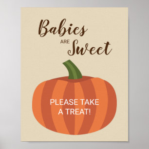 Pumpkin-baby's zijn zoete Herfsten Baby shower Poster