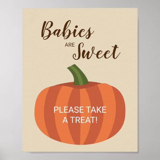 Pumpkin-baby's zijn zoete Herfsten Baby shower Poster (Voorkant)