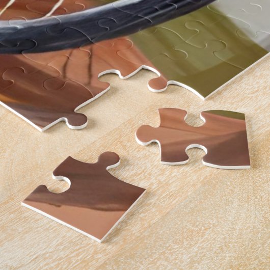 Pumpkin Basket Bicycle Fall Watercolor Legpuzzel (Zijkant)