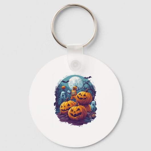 Pumpkin Basketball Showdown Sleutelhanger (Voorkant)
