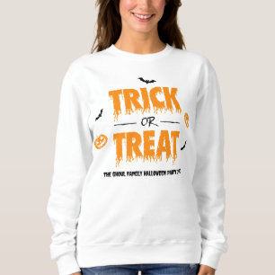 Pumpkin Bat Trick or treat Light Theme Trui