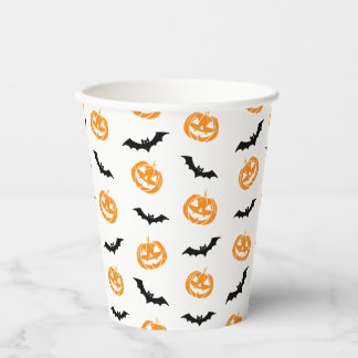 Pumpkin Bat Trick or treat Party lichtpatroon Papieren Bekers