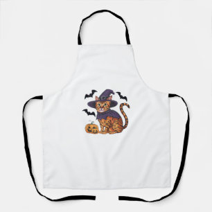 Pumpkin Bat Witch Kostuum Bengaalse kat Halloween Schort