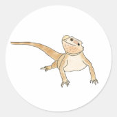 Pumpkin bebaarde draak stickers! ronde sticker (Voorkant)