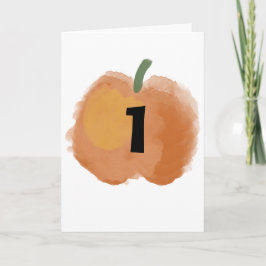 Pumpkin Birthday Baby Kaart