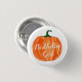 Pumpkin Birthday Button (Voorkant /achterkant)
